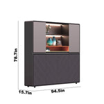 Camilla · Office Shelves w/ Integrated Lighting & Storage Cabinets