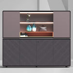 Camilla · Office Shelves w/ Integrated Lighting & Storage Cabinets