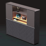 Camilla · Office Shelves w/ Integrated Lighting & Storage Cabinets