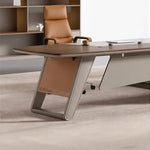 Canmore perforated leg panel detail in taupe and copper