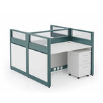 Estación de trabajo de oficina con cubículo rectangular Christina de 51 a 198