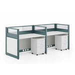 Estación de trabajo de oficina con cubículo rectangular Christina de 51 a 198