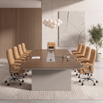 Chyme conference table with its chairs in the stone and oak boardroom, another view
