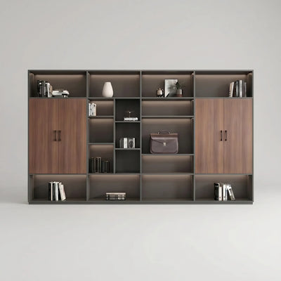 August · Office Shelves w/ Integrated Lighting & Storage
