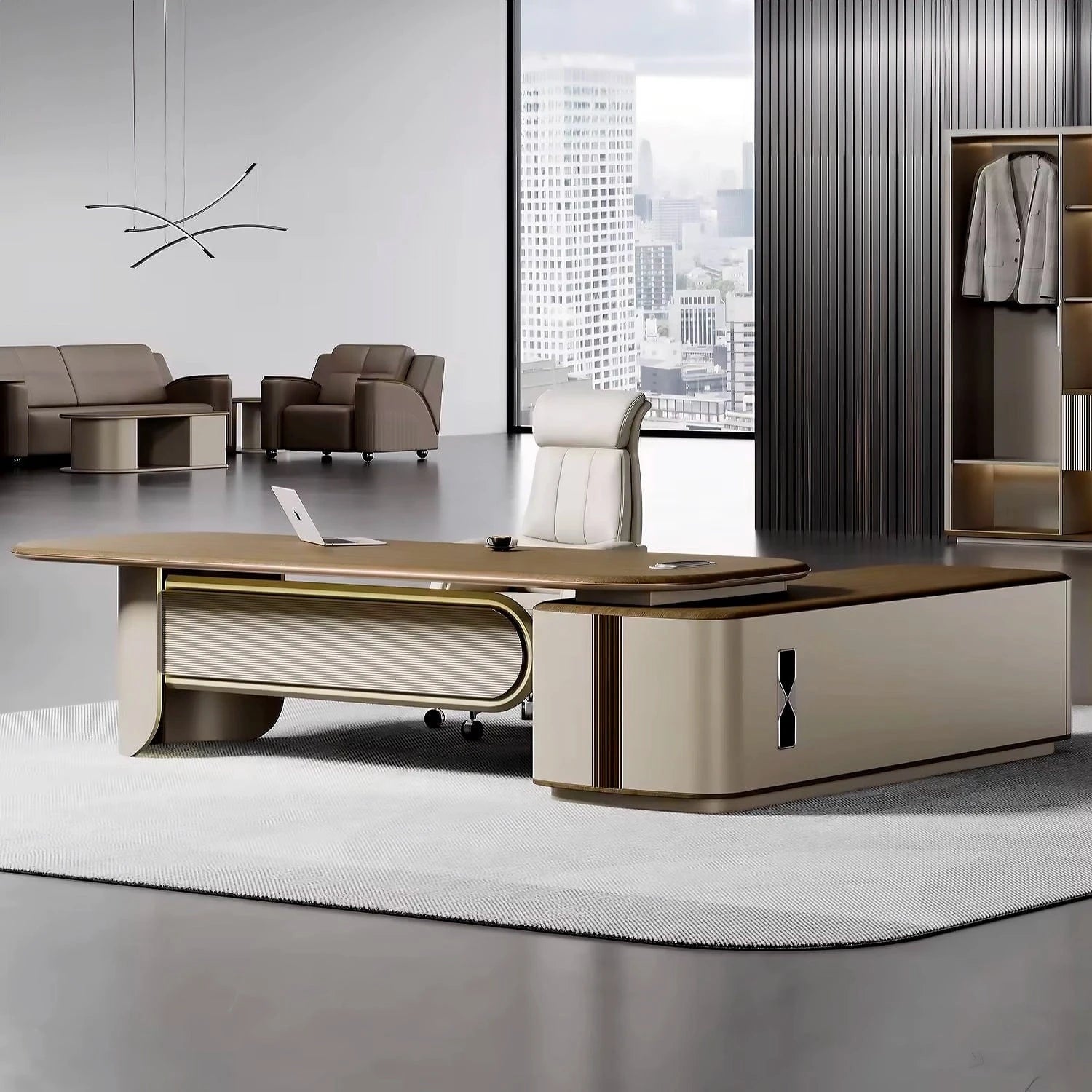 Daniel · Modern L-Shaped Executive Desk