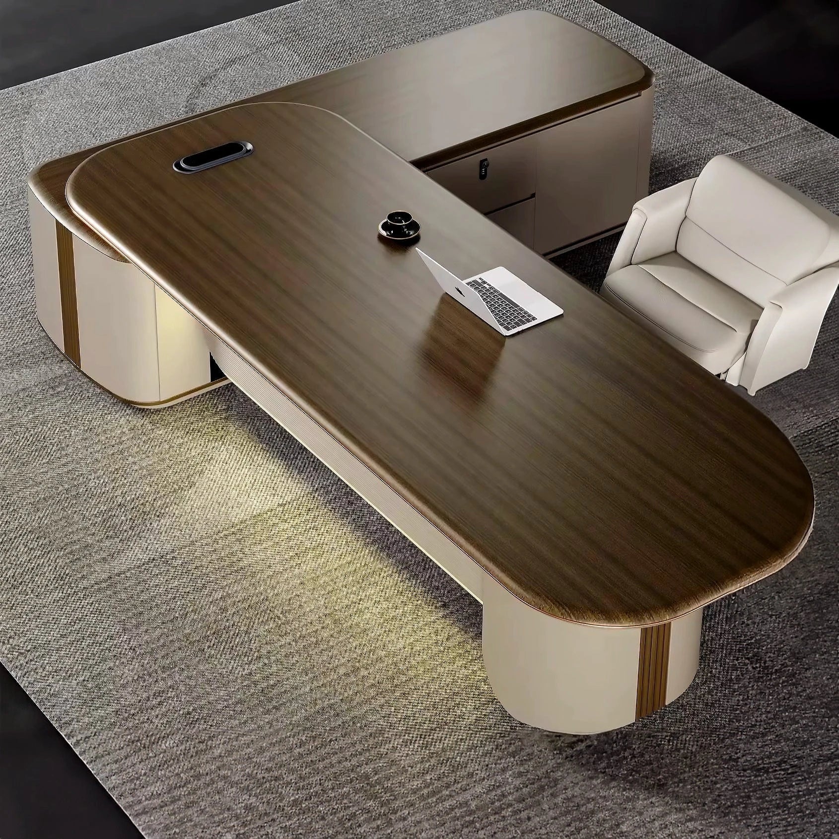 Daniel · Modern L-Shaped Executive Desk