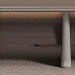 Mesa de conferencias redonda David de 12 a 16 pies en marrón con acabado laminado | AF Legend Demeter JY-ZY-21