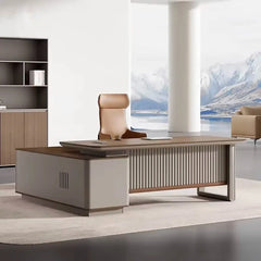 Denis · Modern L-Shaped Executive Desk