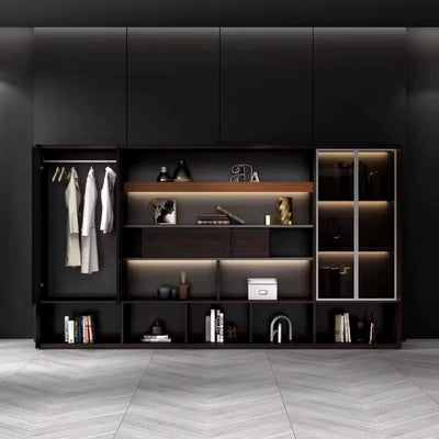 Elizabeth · Office Shelves w/ Integrated Lighting & Closet Storage