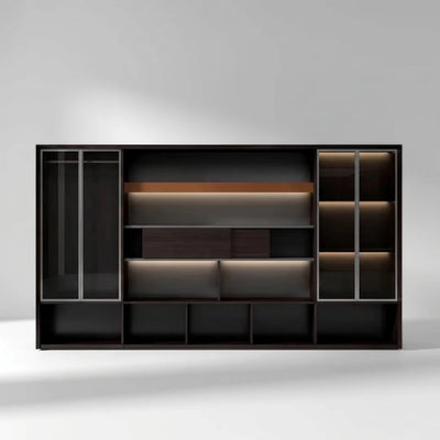 Fulton · Office Shelves w/ Integrated Lighting & Closet Storage