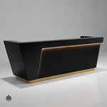 Elliora · Front Reception Desk — Glossy Black