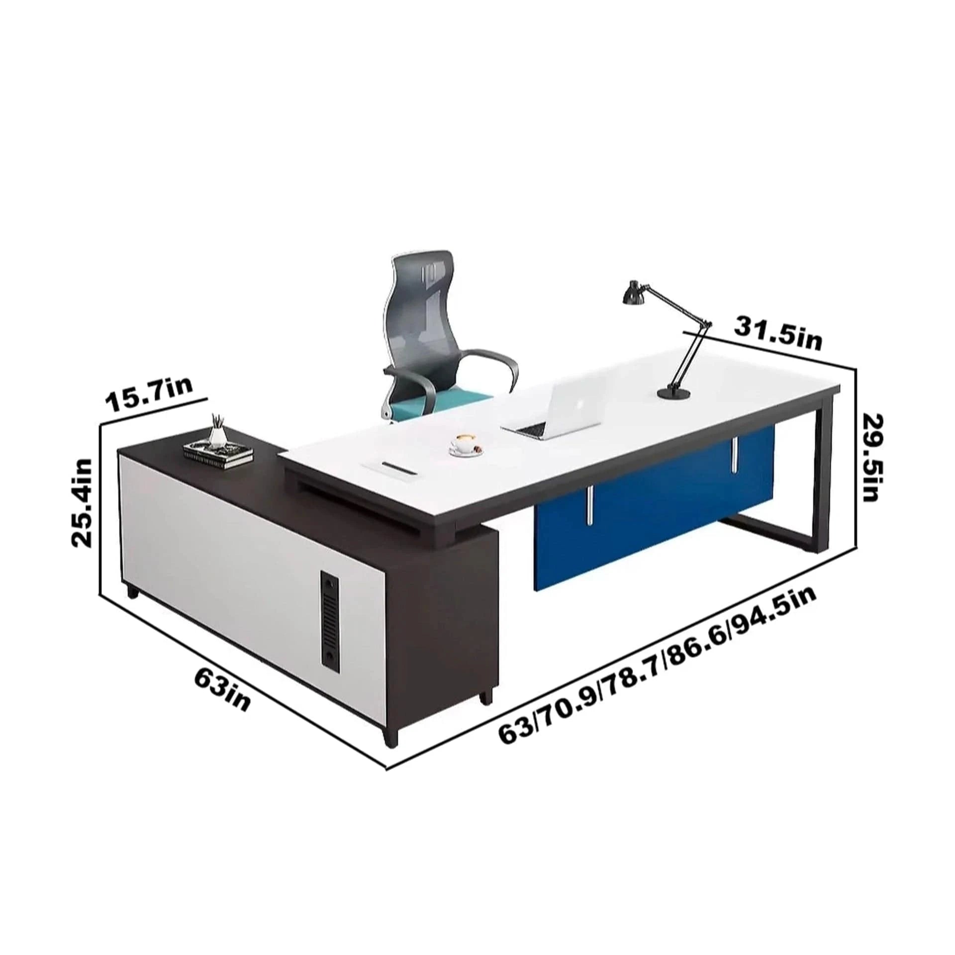 Elyse · Modern L-Shaped Executive Desk