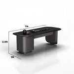 Enzo · Rounded Conference Room Table, Dark Gray