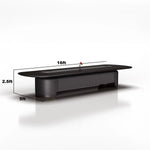 Enzo · Rounded Conference Room Table, Dark Gray