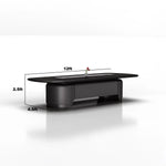 Enzo · Rounded Conference Room Table, Dark Gray