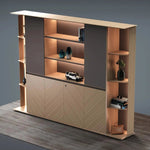 Ernesto · Office Shelves w/ Lighting & Cabinets