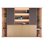 Ernesto · Office Shelves w/ Lighting & Cabinets