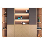 Sona · Office Shelves w/ Lighting & Cabinets