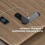 Escritorio ejecutivo Eudora en forma de L beige de 79 a 118