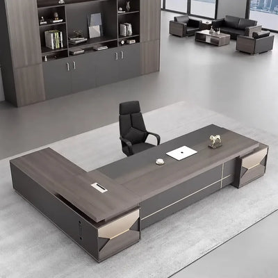 Eyer desk from above, right return, game controller on top