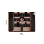 Fabrizio · Office Shelving Wall Unit w/ Integrated Lighting & Storage Cabinets