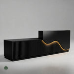 Faye · Front Reception Desk — Glossy Black
