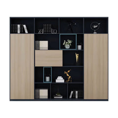 Estantería de pared para biblioteca Fern de 95" en color azul | AF Legend Apollo JY-MYB03