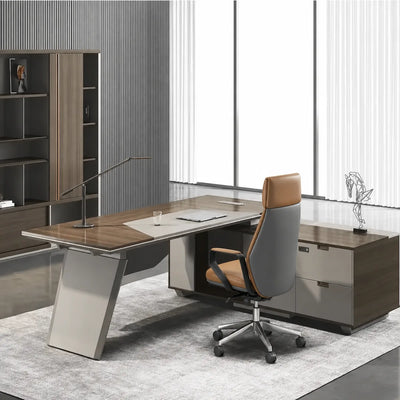 Flynn desk, 9′2″ width with right return, in an accounting office setting