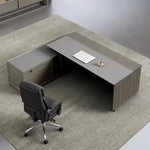Frazer desk from above with computer on the gray top