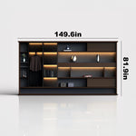 Fred · Office Library Wall Shelves w/ Integrated Lighting