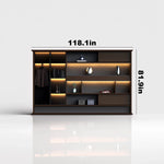 Fred · Office Library Wall Shelves w/ Integrated Lighting