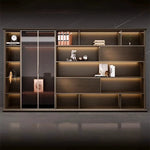 Fred · Office Library Wall Shelves w/ Integrated Lighting