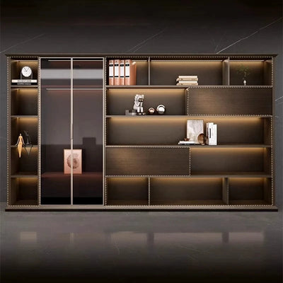 Fred · Office Library Wall Shelves w/ Integrated Lighting