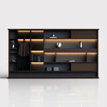 Fred · Office Library Wall Shelves w/ Integrated Lighting