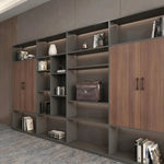 August · Office Shelves w/ Integrated Lighting & Storage