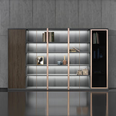 Hannah · Office Library Shelves w/ Lighting, Wardrobe & Storage