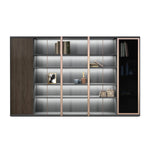 Hannah · Office Library Shelves w/ Lighting, Wardrobe & Storage