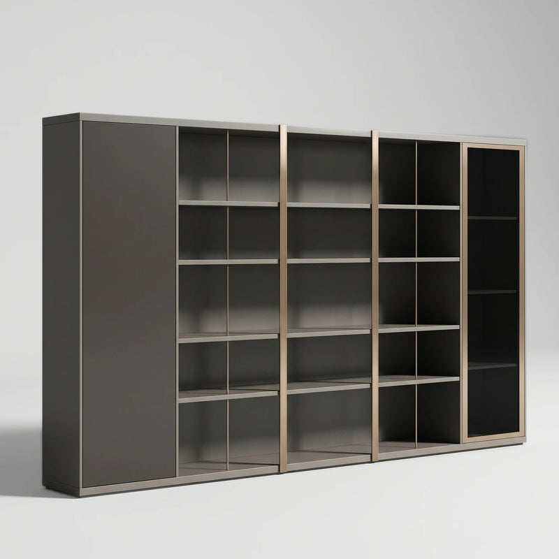 Heather · Office Shelves w/ Lighting & Wardrobe Storage