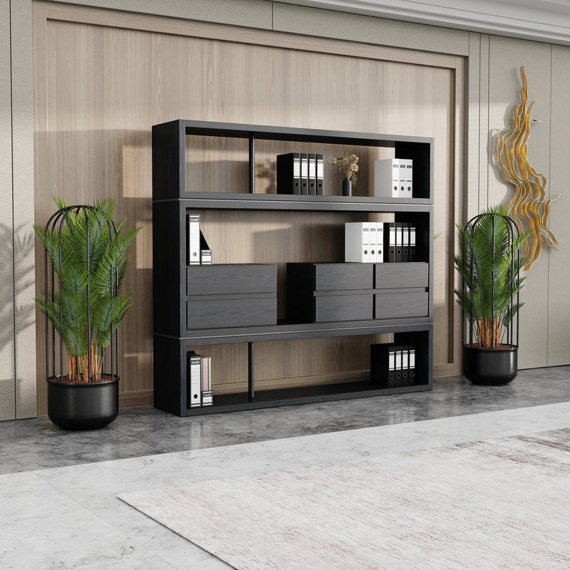 Hennessy · 79″W Open Display Office Shelves