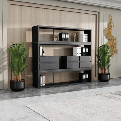 Hennessy · 79″W Open Display Office Shelves