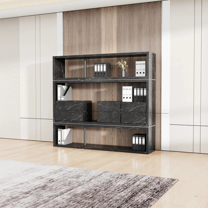 Hennessy · 79″W Open Display Office Shelves