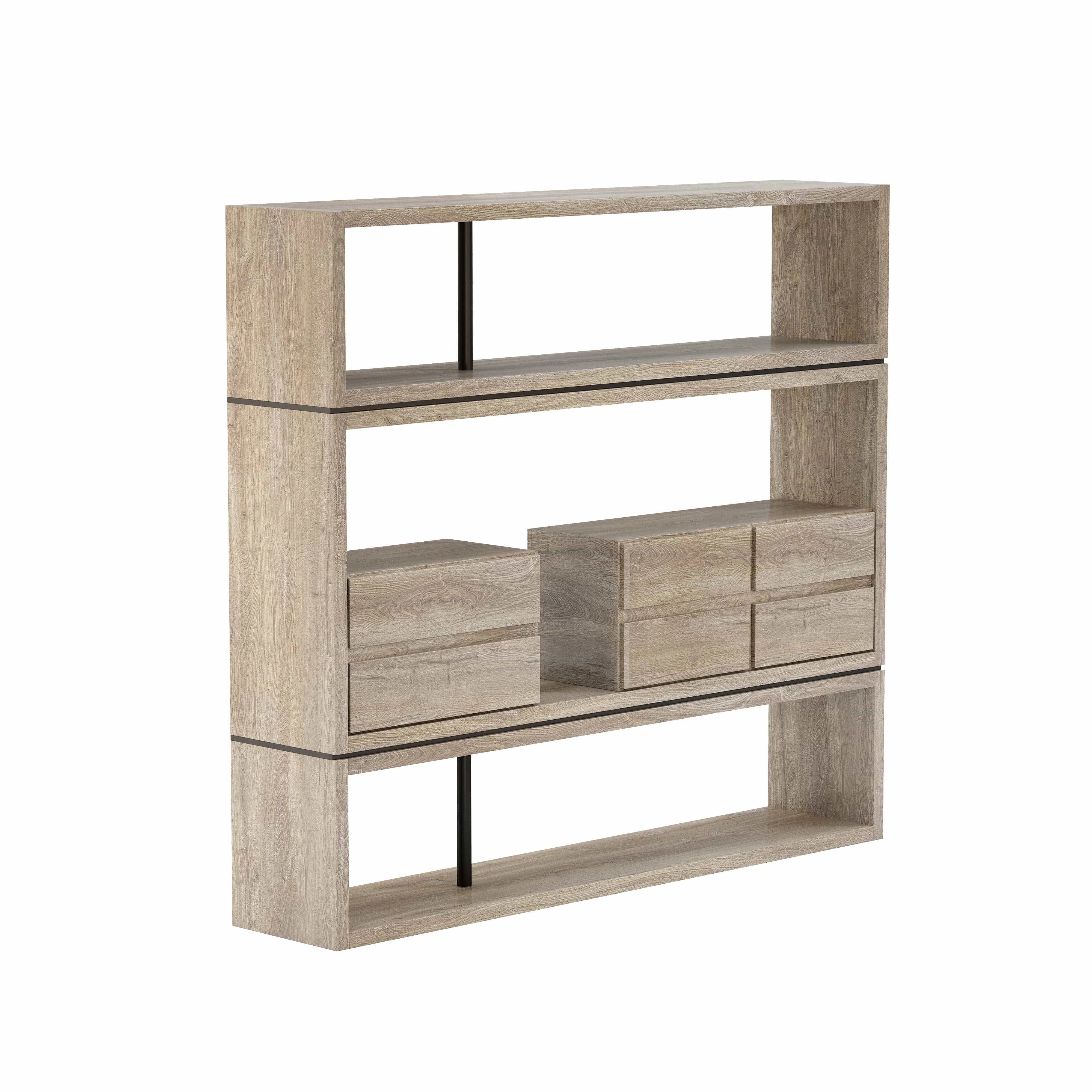 Hennessy · 79″W Open Display Office Shelves
