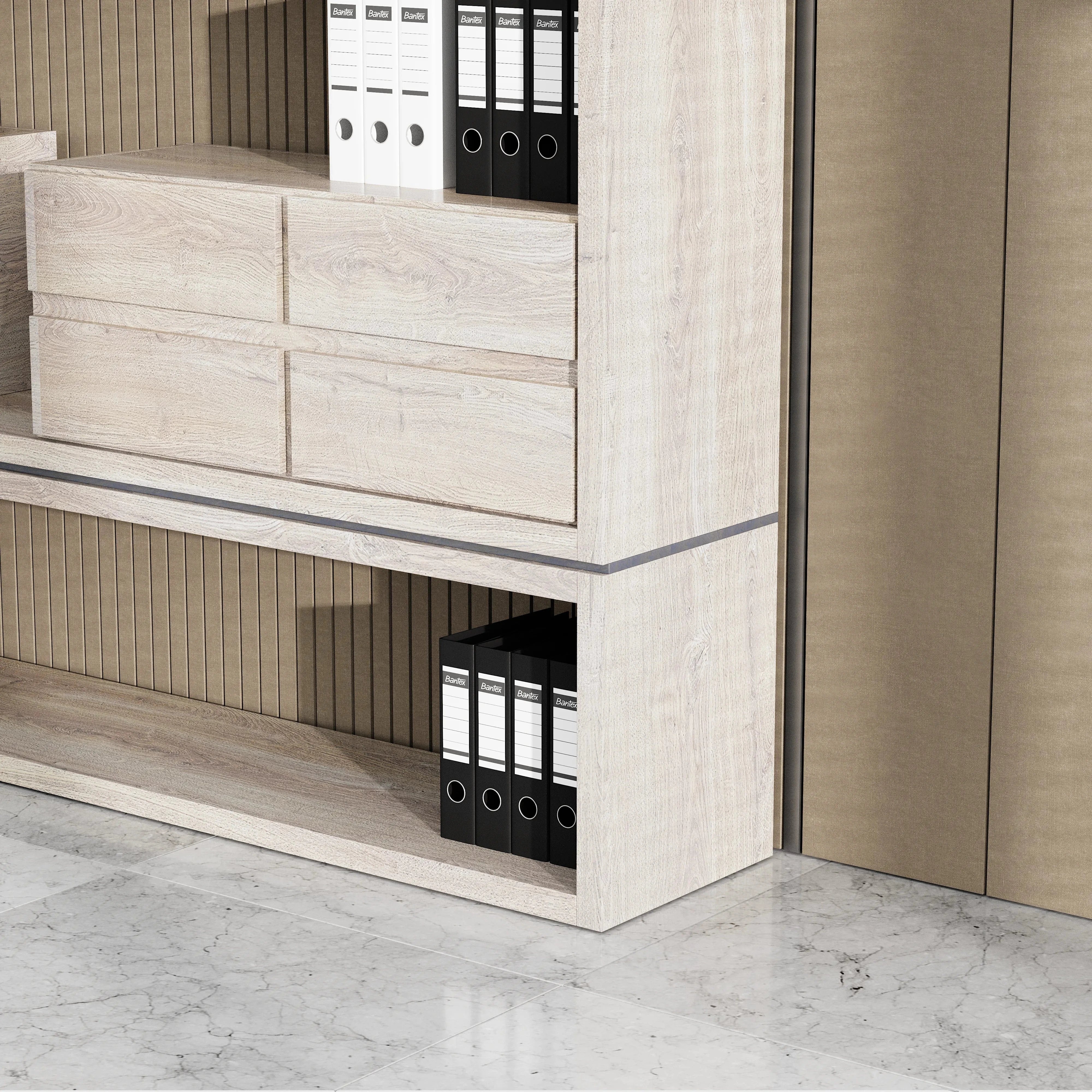 Hennessy · 79″W Open Display Office Shelves