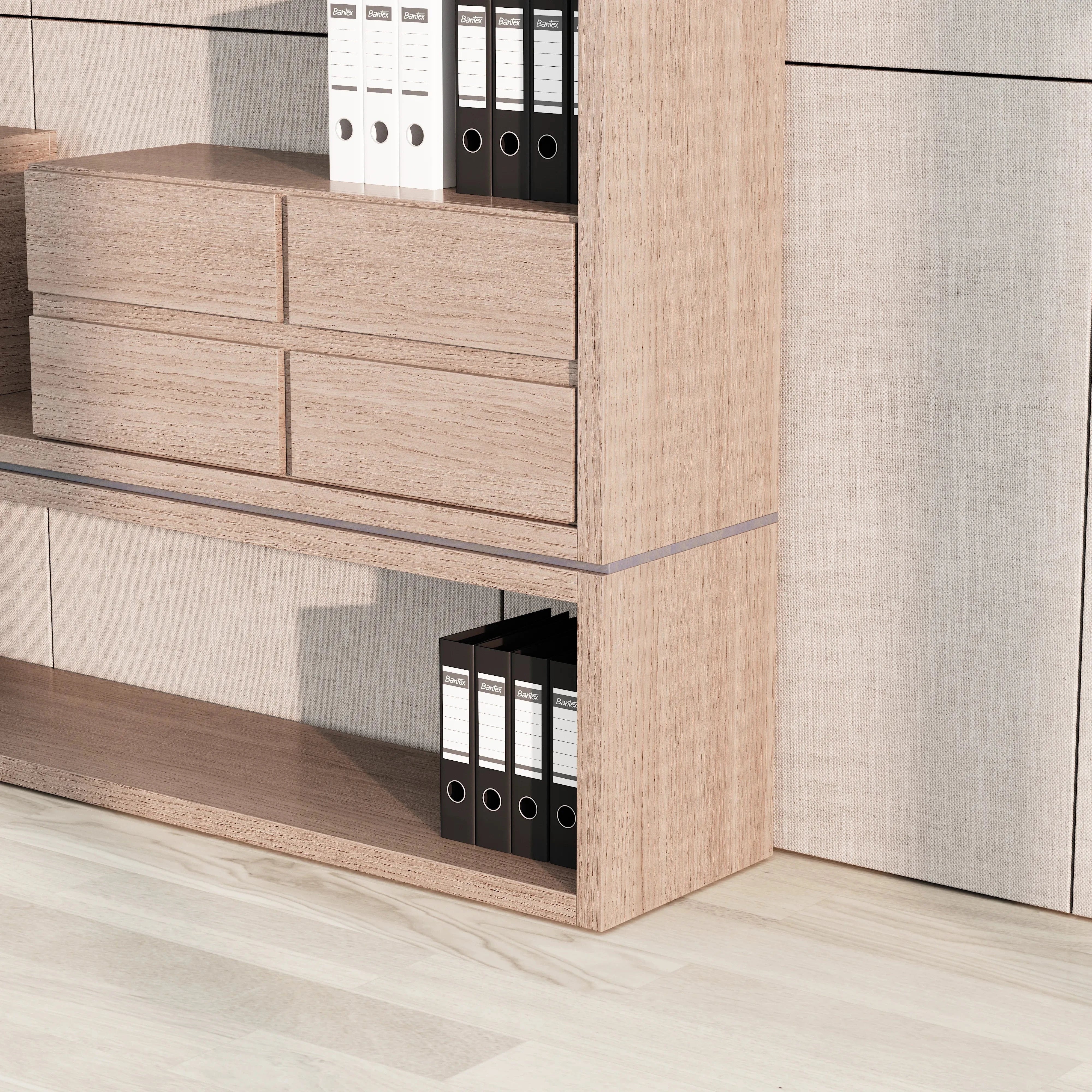 Hennessy · 79″W Open Display Office Shelves