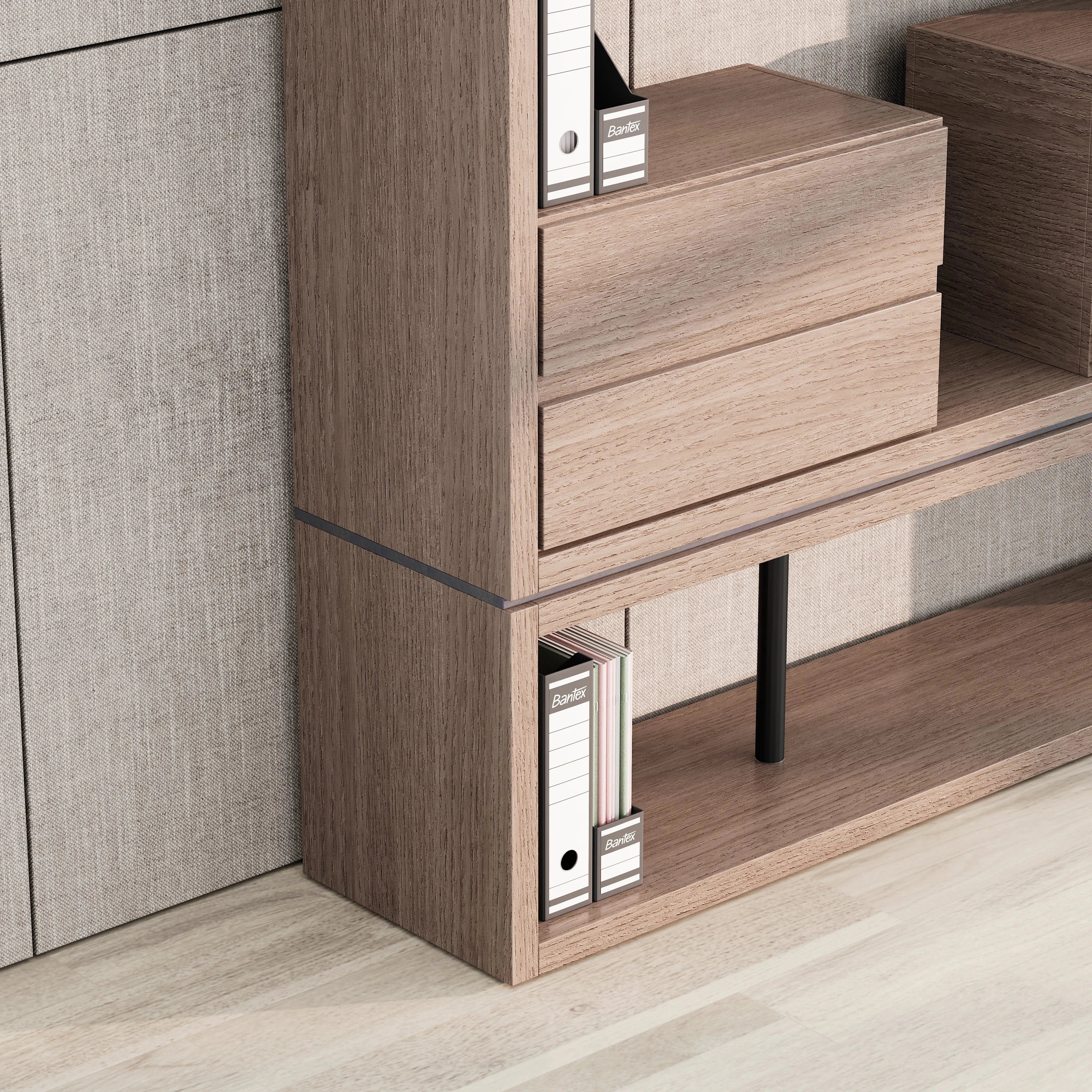 Hennessy · 79″W Open Display Office Shelves
