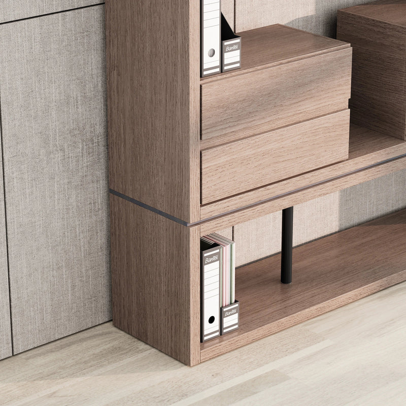 Hennessy · 79″W Open Display Office Shelves