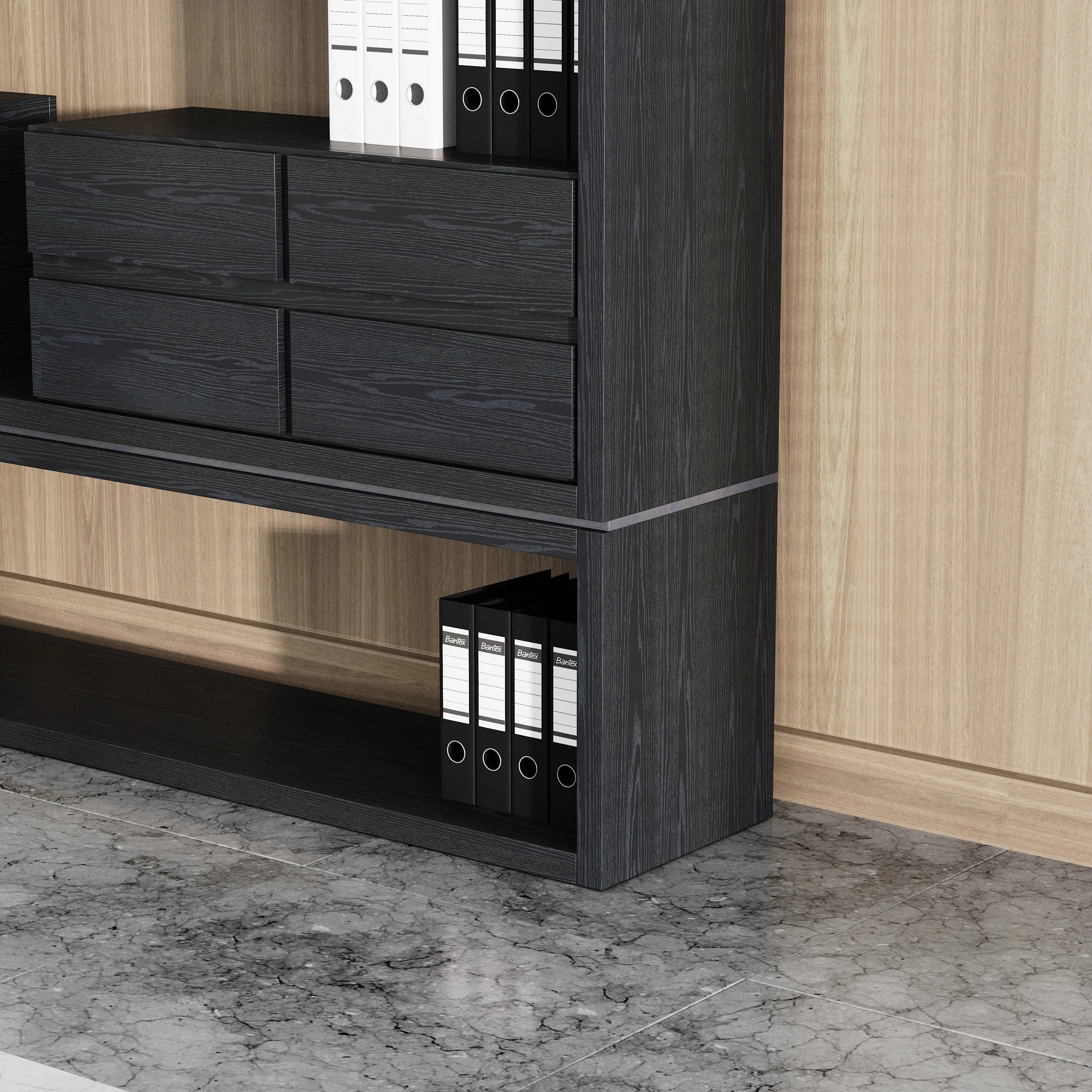 Hennessy · 79″W Open Display Office Shelves