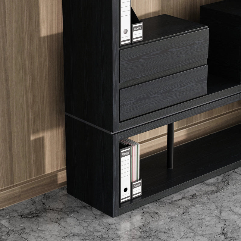 Hennessy · 79″W Open Display Office Shelves