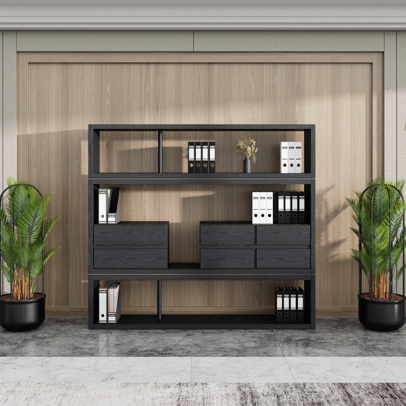 Hennessy · 79″W Open Display Office Shelves
