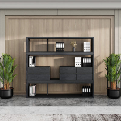Hennessy · 79″W Open Display Office Shelves